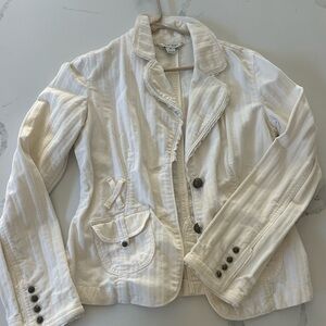 White House / black market white jean jacket